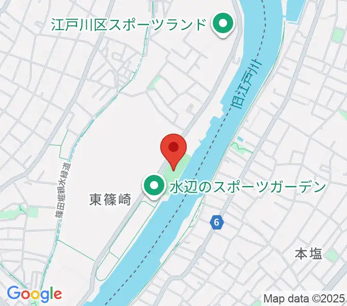 水辺のスポーツガーデン少年野球場の地図