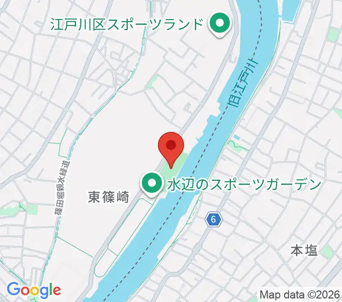 水辺のスポーツガーデン少年野球場の地図