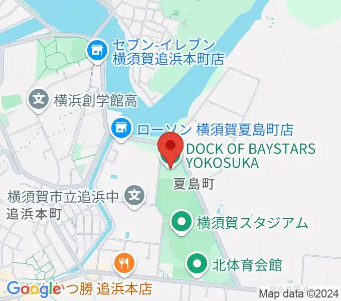 DOCK OF BAYSTARS YOKOSUKAの地図