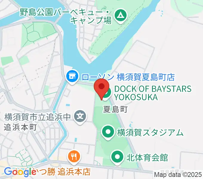 DOCK OF BAYSTARS YOKOSUKAの地図