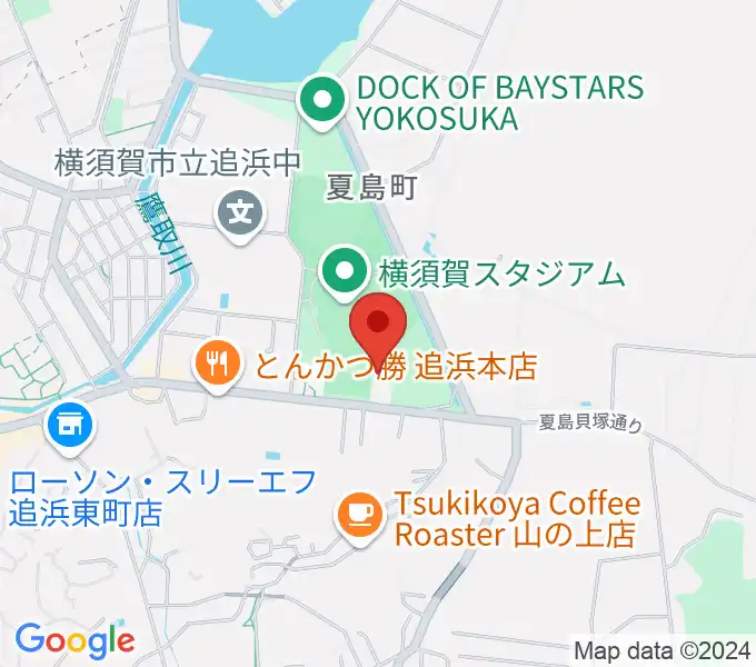 横須賀市北体育会館の地図