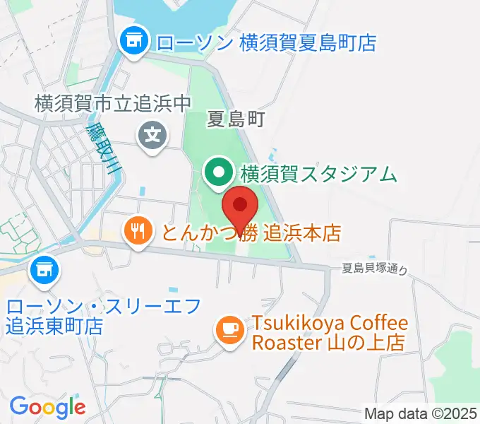 横須賀市北体育会館の地図