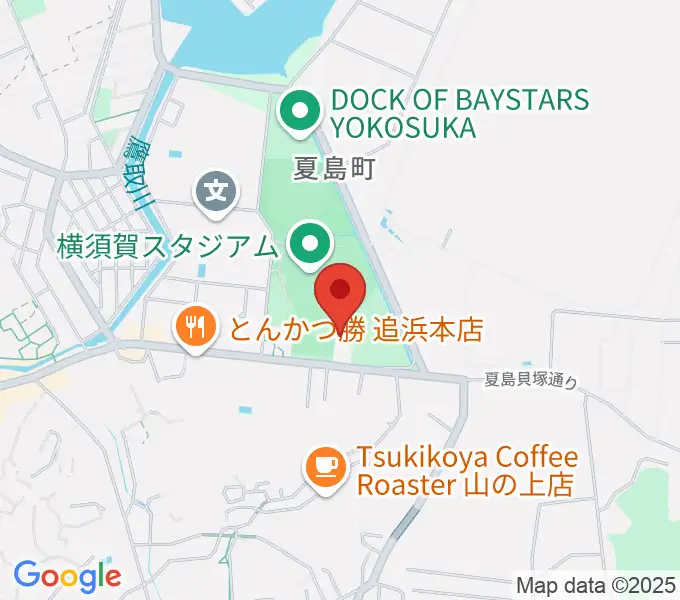横須賀市北体育会館の地図