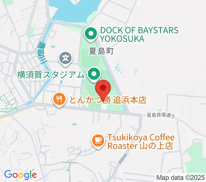 横須賀市北体育会館の地図