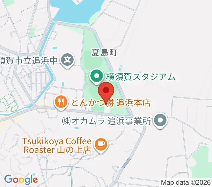 横須賀市北体育会館の地図