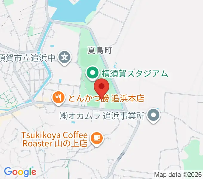 横須賀市北体育会館の地図