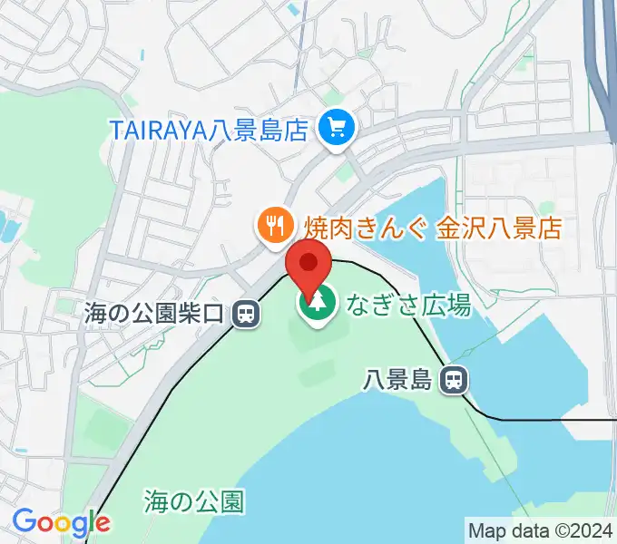 海の公園なぎさ広場多目的グラウンドの地図