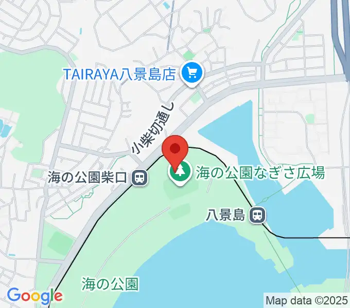 海の公園なぎさ広場多目的グラウンドの地図