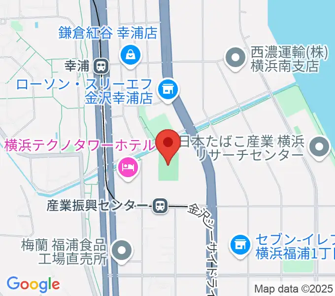 金沢産業振興センターグラウンドの地図