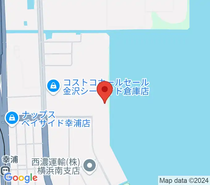 横浜市金沢プールの地図