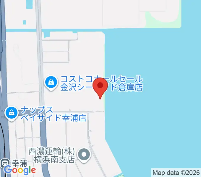 横浜市金沢プールの地図