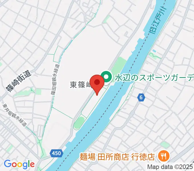 水辺のスポーツガーデン多目的広場の地図