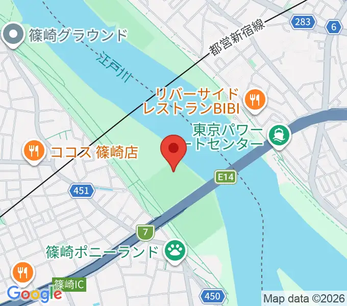 ポニーランド前野球場の地図