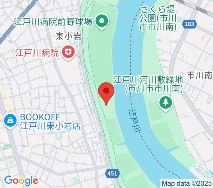 江戸川病院前スポーツ広場の地図