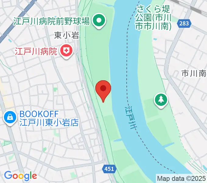 江戸川病院前スポーツ広場の地図