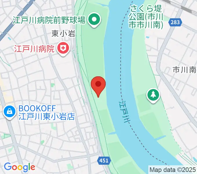 江戸川病院前スポーツ広場の地図