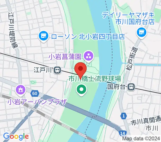 江戸川ソフトボール場の地図