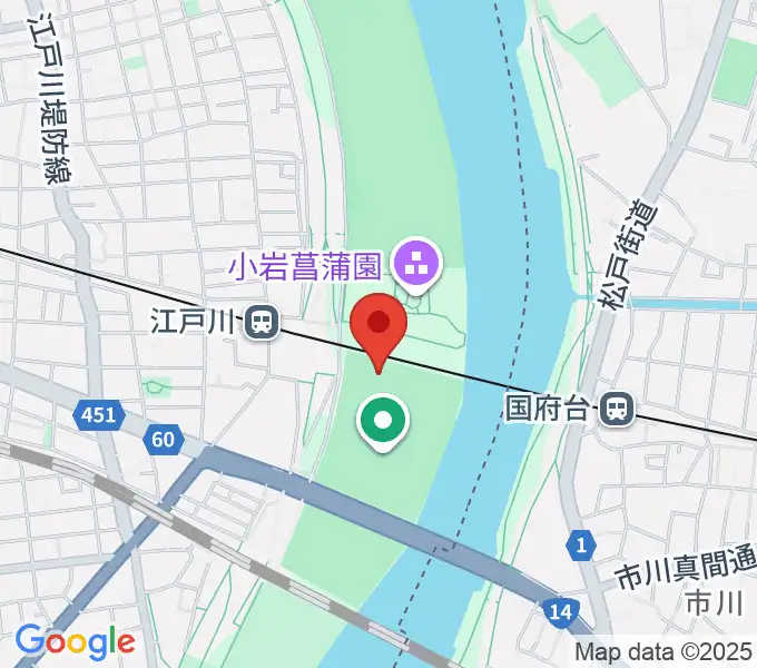 江戸川ソフトボール場の地図