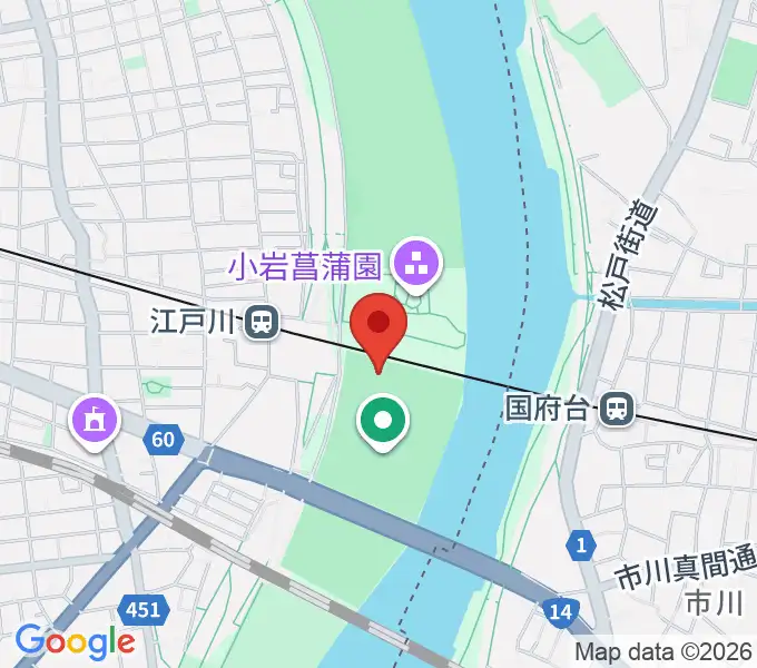 江戸川ソフトボール場の地図