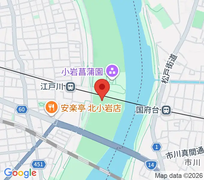 江戸川ソフトボール場の地図