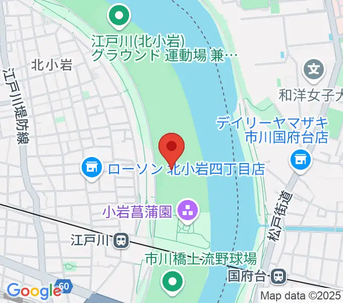 京成鉄橋上流野球場の地図