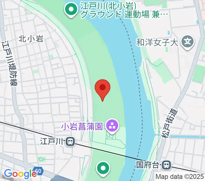 京成鉄橋上流野球場の地図