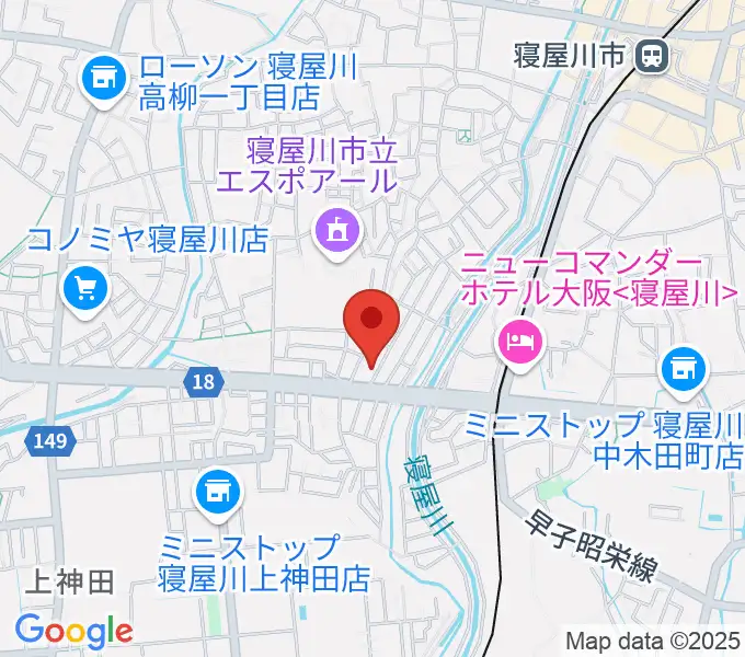 ミュージックワークスの地図