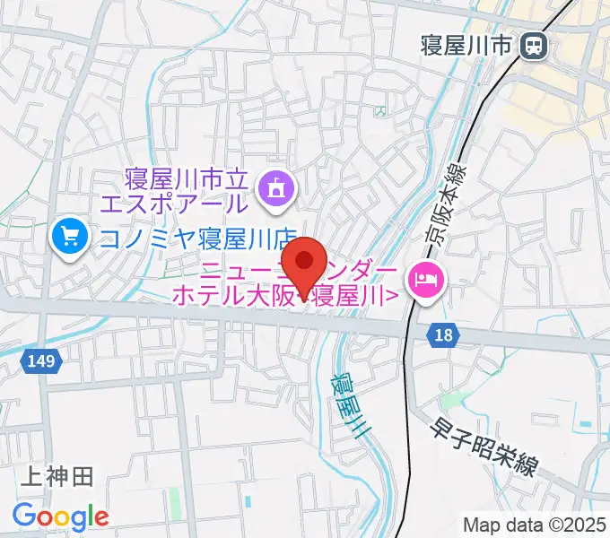 ミュージックワークスの地図