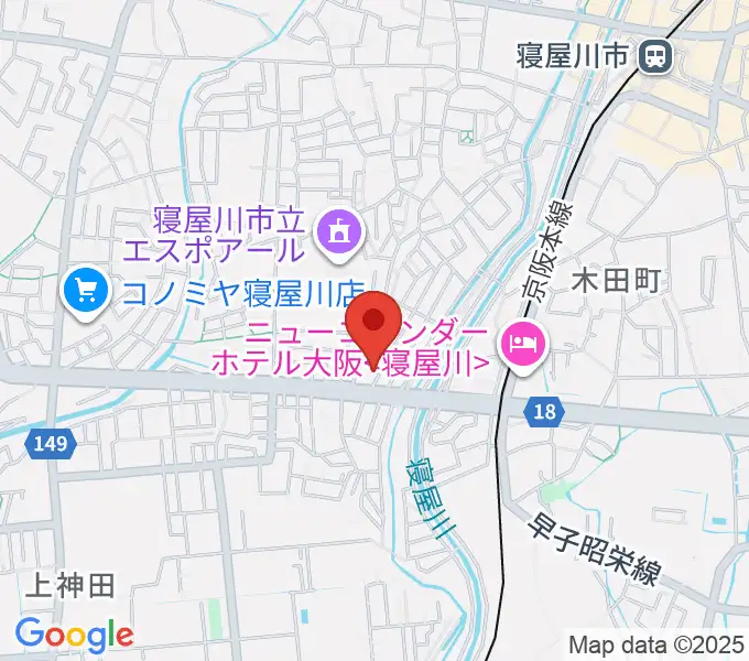 ミュージックワークスの地図