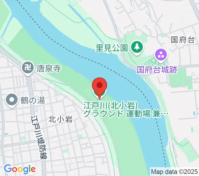 江戸川運動場兼ラグビー場の地図