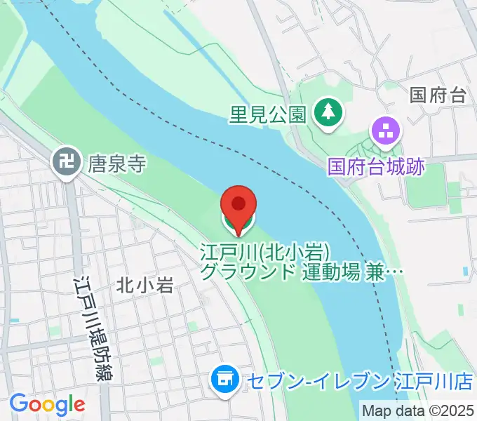 江戸川運動場兼ラグビー場の地図