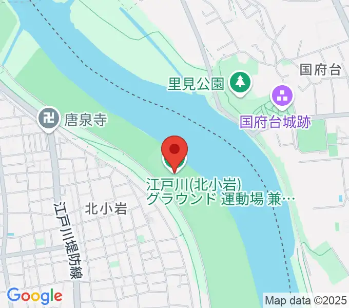 江戸川運動場兼ラグビー場の地図
