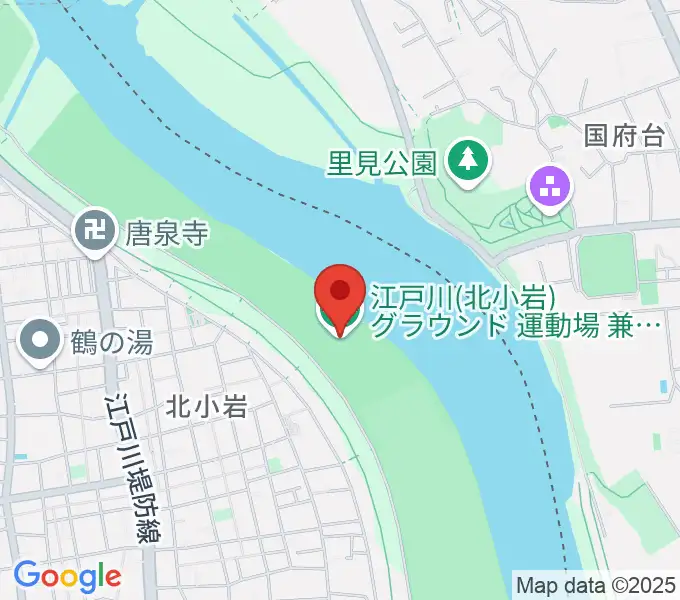 江戸川運動場兼ラグビー場の地図