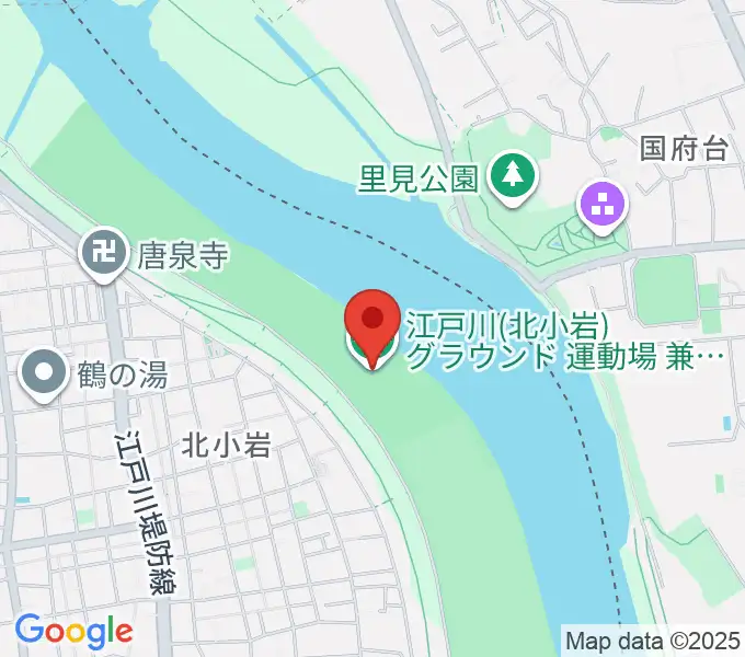 江戸川運動場兼ラグビー場の地図