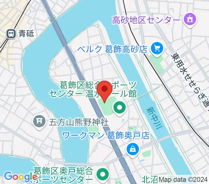 奥戸総合スポーツセンター野球場の地図