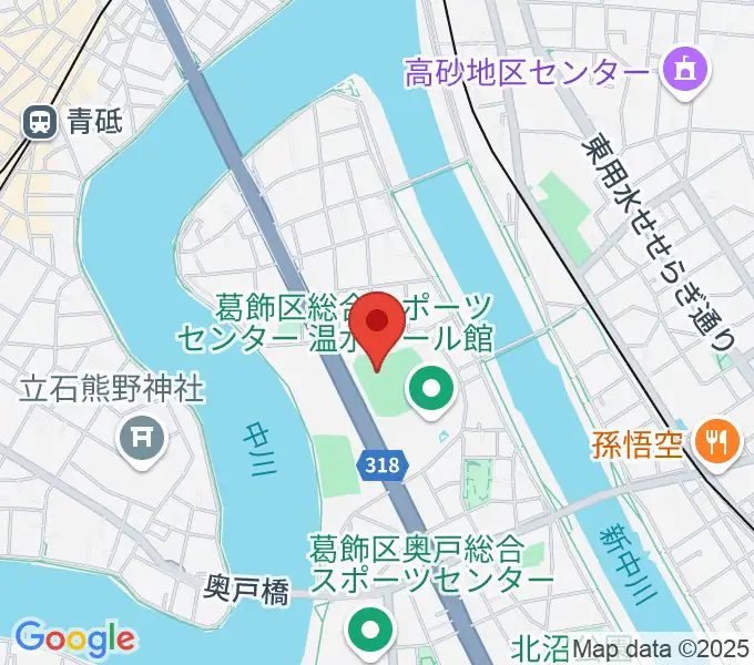 奥戸総合スポーツセンター野球場の地図