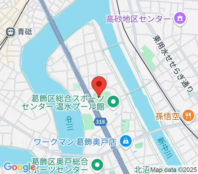 奥戸総合スポーツセンター野球場の地図