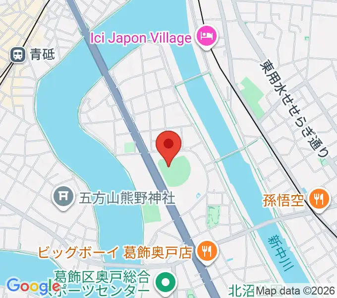 奥戸総合スポーツセンター野球場の地図