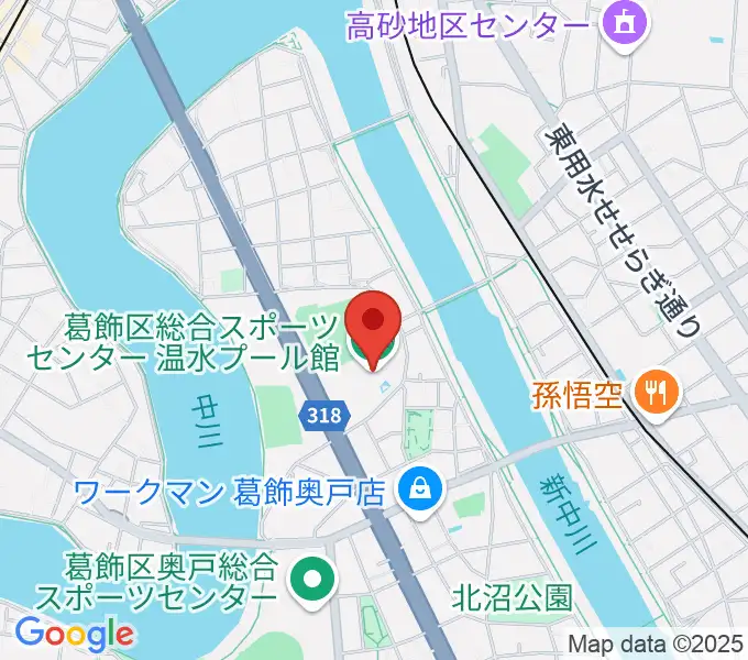 奥戸総合スポーツセンター温水プール館の地図