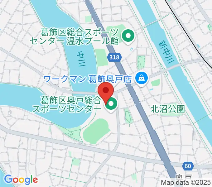 奥戸総合スポーツセンター体育館の地図