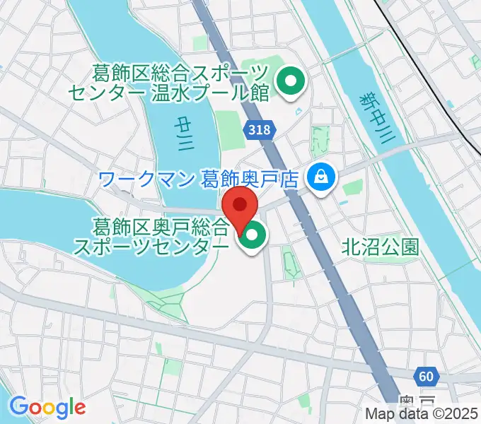 奥戸総合スポーツセンター体育館の地図