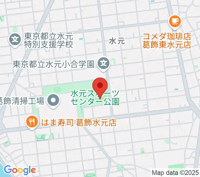 水元総合スポーツセンター多目的広場の地図