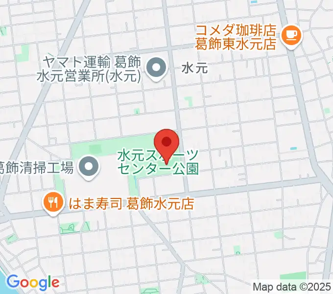 水元総合スポーツセンター多目的広場の地図