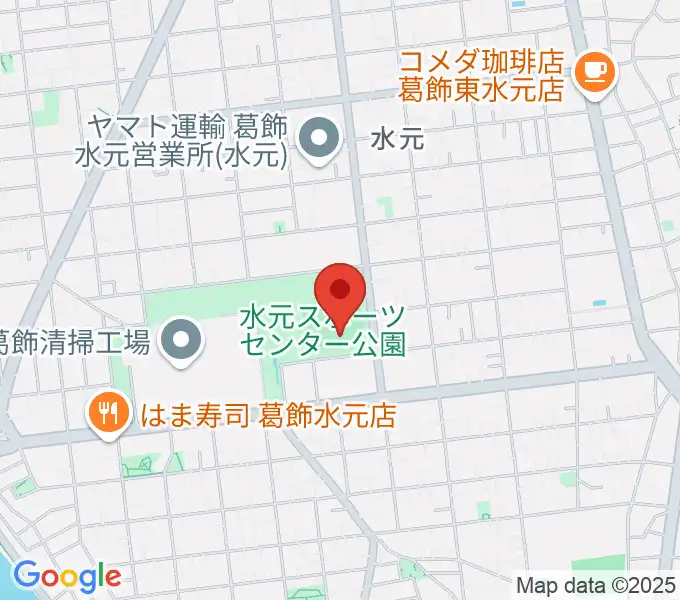 水元総合スポーツセンター多目的広場の地図