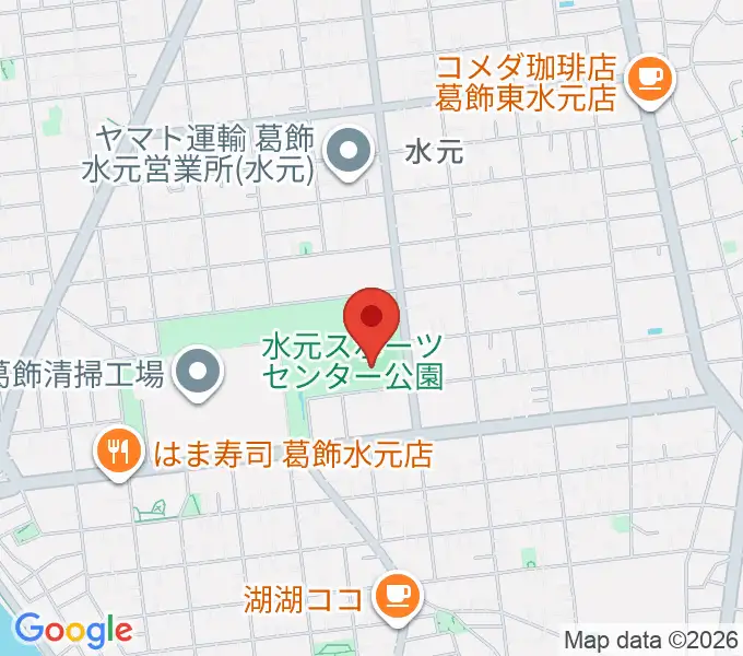 水元総合スポーツセンター多目的広場の地図