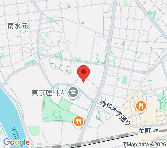 葛飾にいじゅくみらい公園運動場の地図
