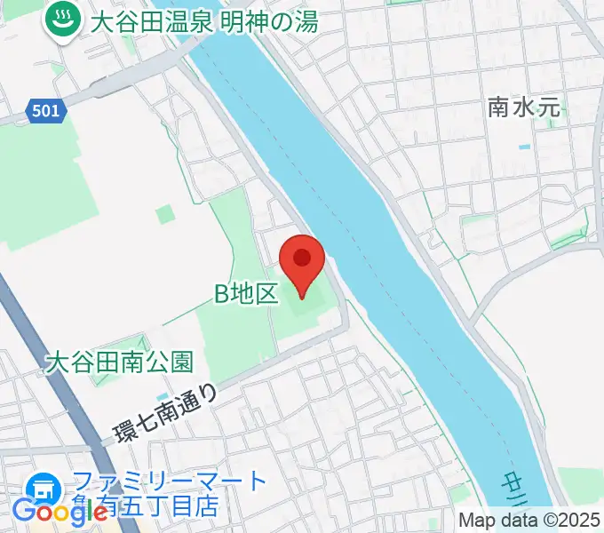 中川公園野球場の地図