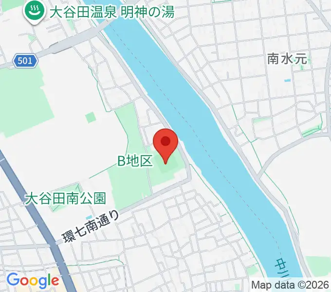 中川公園野球場の地図
