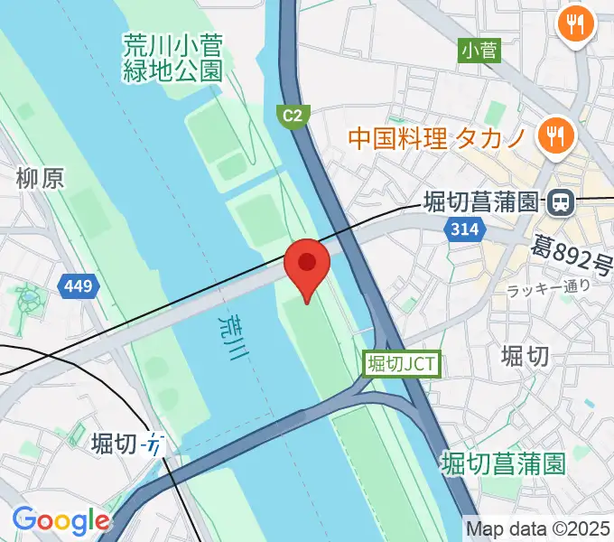 堀切橋少年野球場の地図