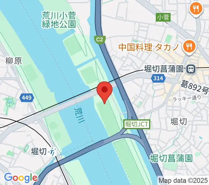 堀切橋少年野球場の地図